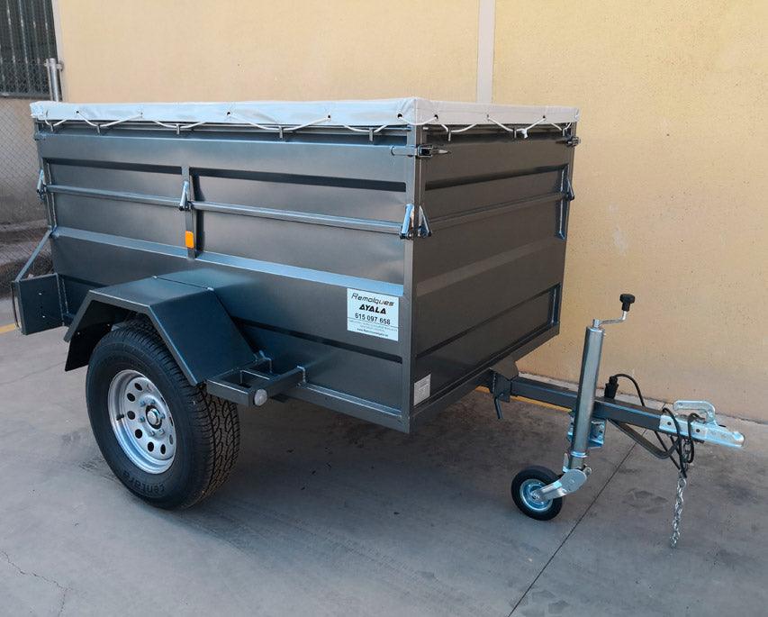 Remolque 4×4 basculante por inercia 2.200 x 1.300 x 600 + 350 – Mma 750 kg