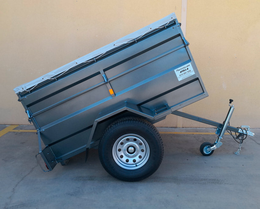 Remolque 4×4 basculante por inercia 2.200 x 1.300 x 600 + 350 – Mma 750 kg