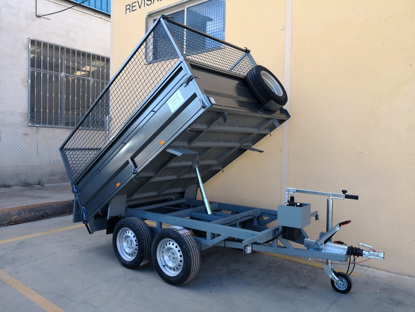 Remolque basculante hidráulico 2 ejes 2.500 x 1.700 x 500 – Ruedas por debajo –