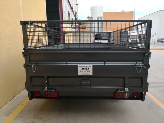 Remolque basculante hidráulico 2 ejes 3.000 x 1.800 x 500 – Ruedas por debajo –