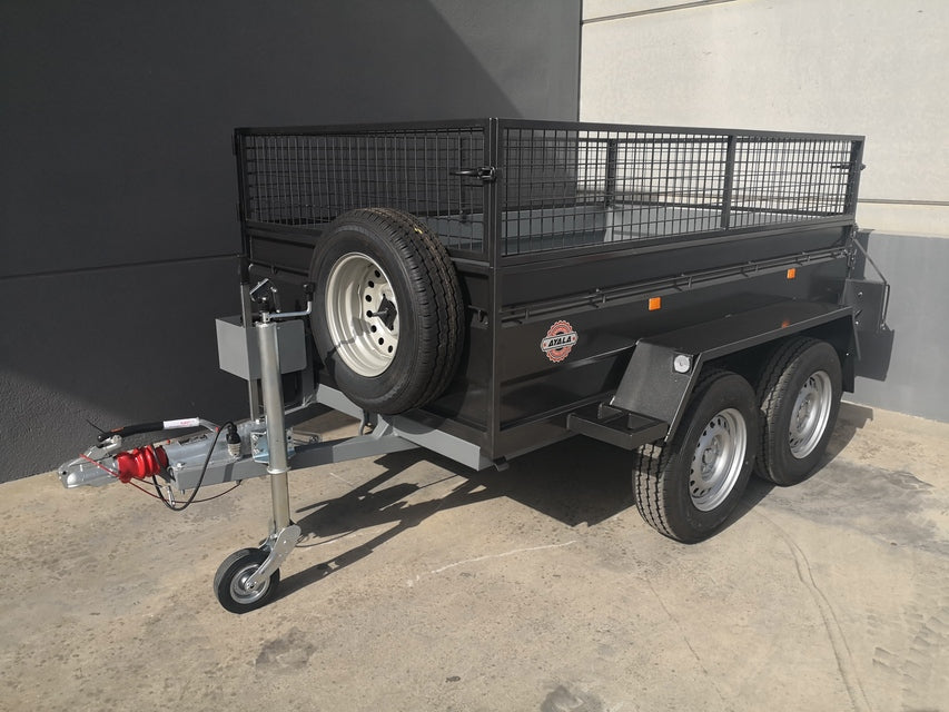 Remolque basculante hidráulico 2 ejes de 1.350 kg + ruedas 185 r14c