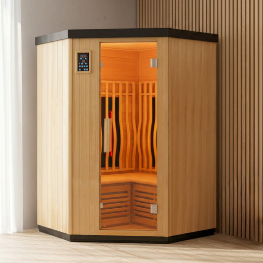 Sauna de infrarrojos con calentadores de carbón y espectro completo Vertical