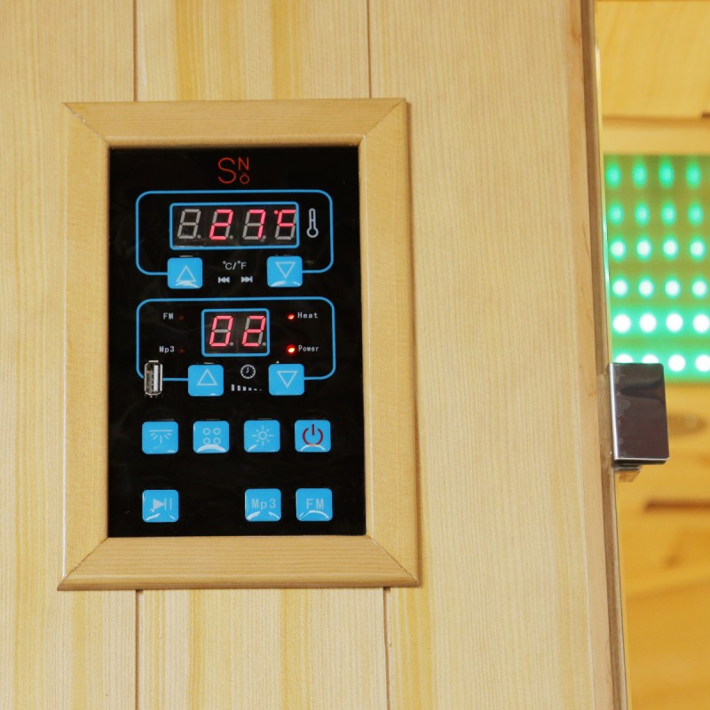 Sauna de infrarrojos con calentadores de carbón y espectro completo Vertical