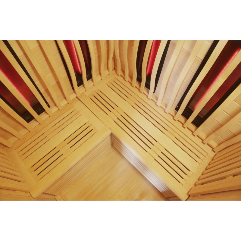 Sauna de infrarrojos con calentadores de carbón y espectro completo Vertical