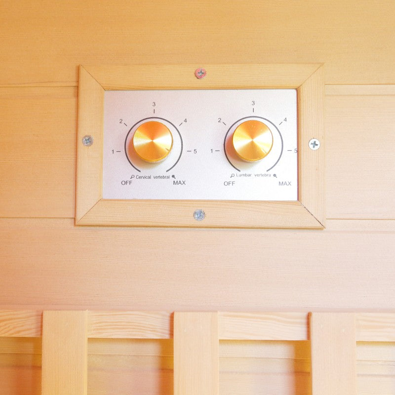 Sauna de infrarrojos con calentadores de carbón y espectro completo Vertical