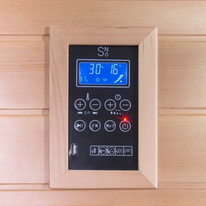Sauna de infrarrojos con paneles de carbono 3200W LUXE 4 lugares - SNÖ