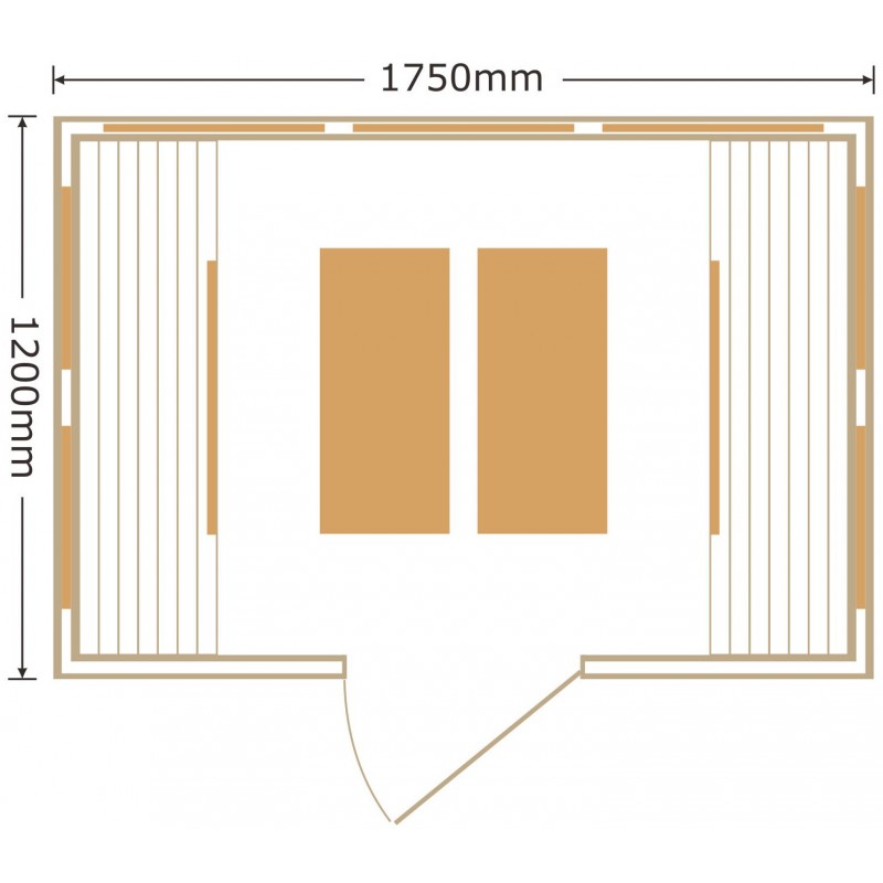 Sauna de infrarrojos con paneles de carbono 3200W LUXE 4 lugares - SNÖ