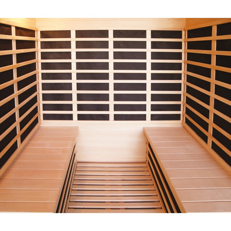 Sauna de infrarrojos con paneles de carbono 3200W LUXE 4 lugares - SNÖ