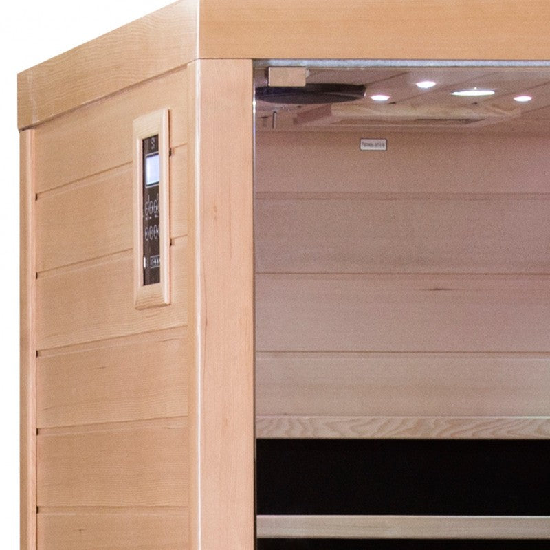 Sauna de infrarrojos con paneles de carbono LUXE 1670W 1 plaza - SNÖ