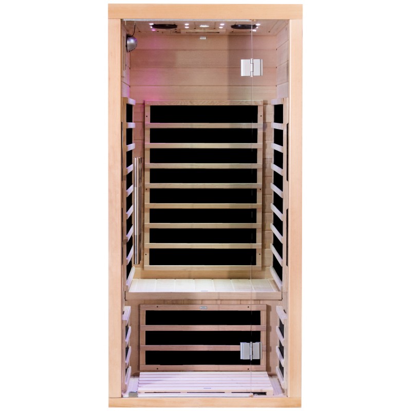 Sauna de infrarrojos con paneles de carbono LUXE 1670W 1 plaza - SNÖ