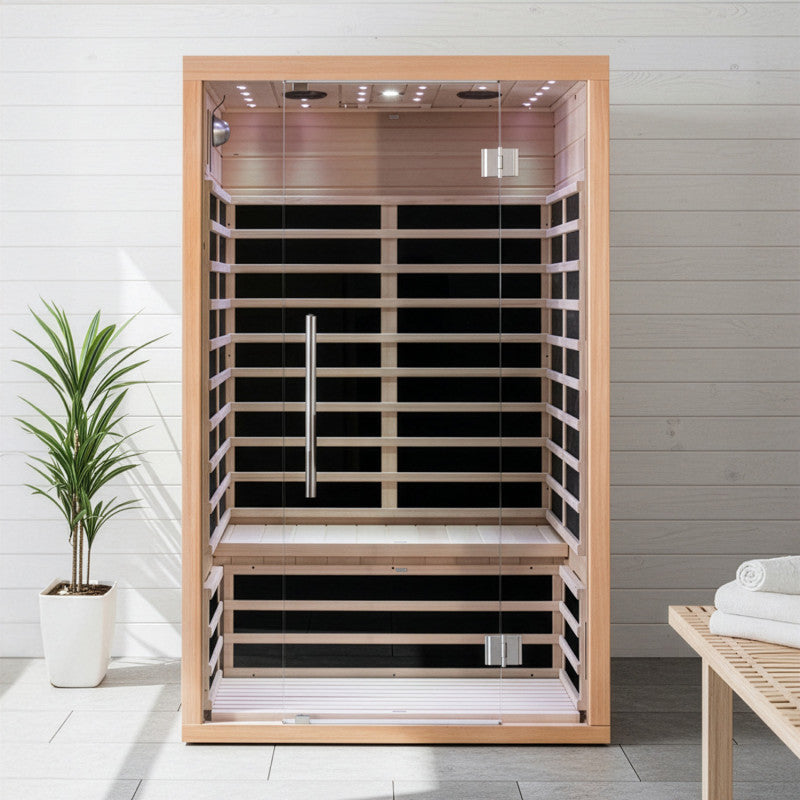 Sauna de infrarrojos con paneles de carbono LUXE 2160W 2 lugares - SNÖ