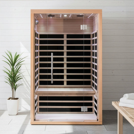 Sauna de infrarrojos con paneles de carbono LUXE 2160W 2 lugares - SNÖ