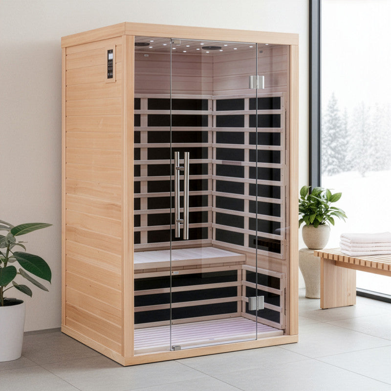 Sauna de infrarrojos con paneles de carbono LUXE 2160W 2 lugares - SNÖ