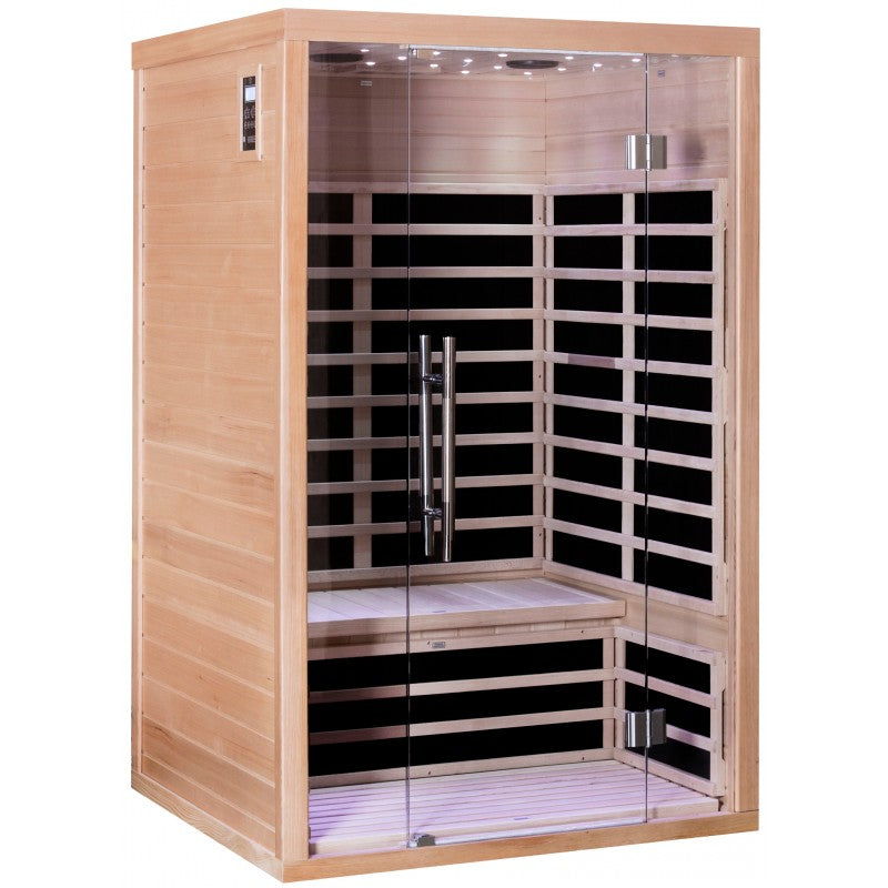 Sauna de infrarrojos con paneles de carbono LUXE 2160W 2 lugares - SNÖ