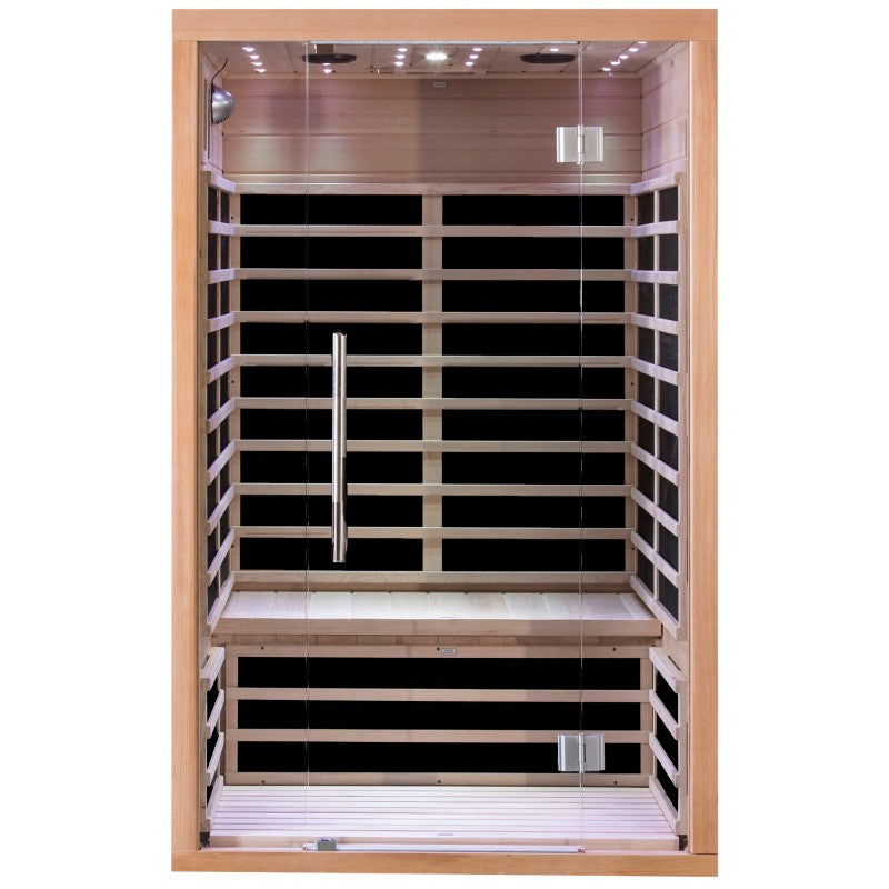 Sauna de infrarrojos con paneles de carbono LUXE 2160W 2 lugares - SNÖ