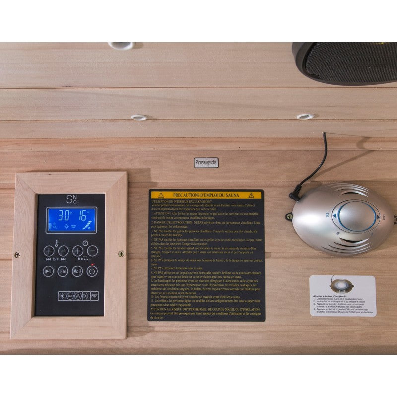 Sauna de infrarrojos con paneles de carbono LUXE 2160W 2 lugares - SNÖ