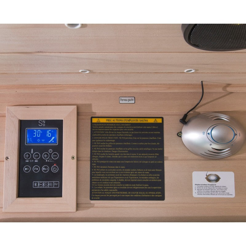 Sauna de infrarrojos con paneles de carbono LUXE 2850W 3-4 lugares - SNÖ